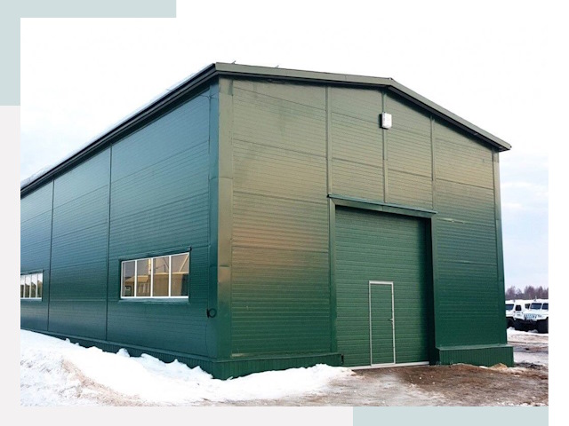 Двускатные ангары в Санкт-Петербурге