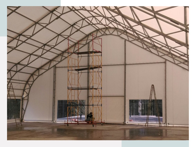 Шатровые ангары в Санкт-Петербурге