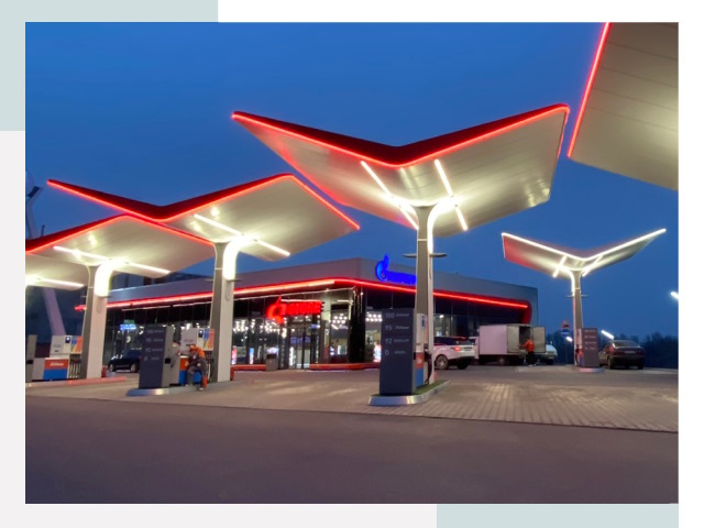 Навесы для АЗС в Санкт-Петербурге